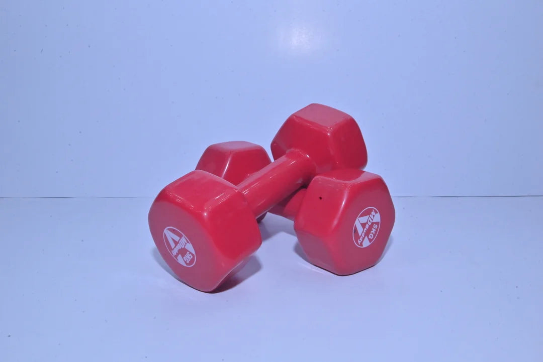Neoprene Coated Workout Dumbbell 5kg Red light weights