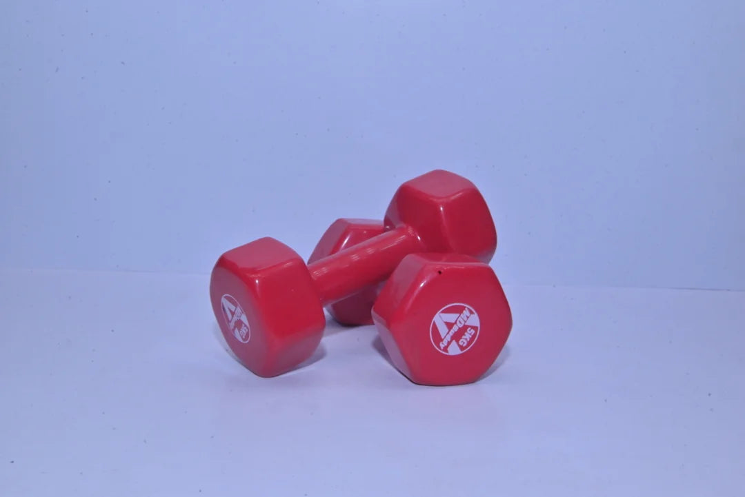 Neoprene Coated Workout Dumbbell 5kg Red light weights