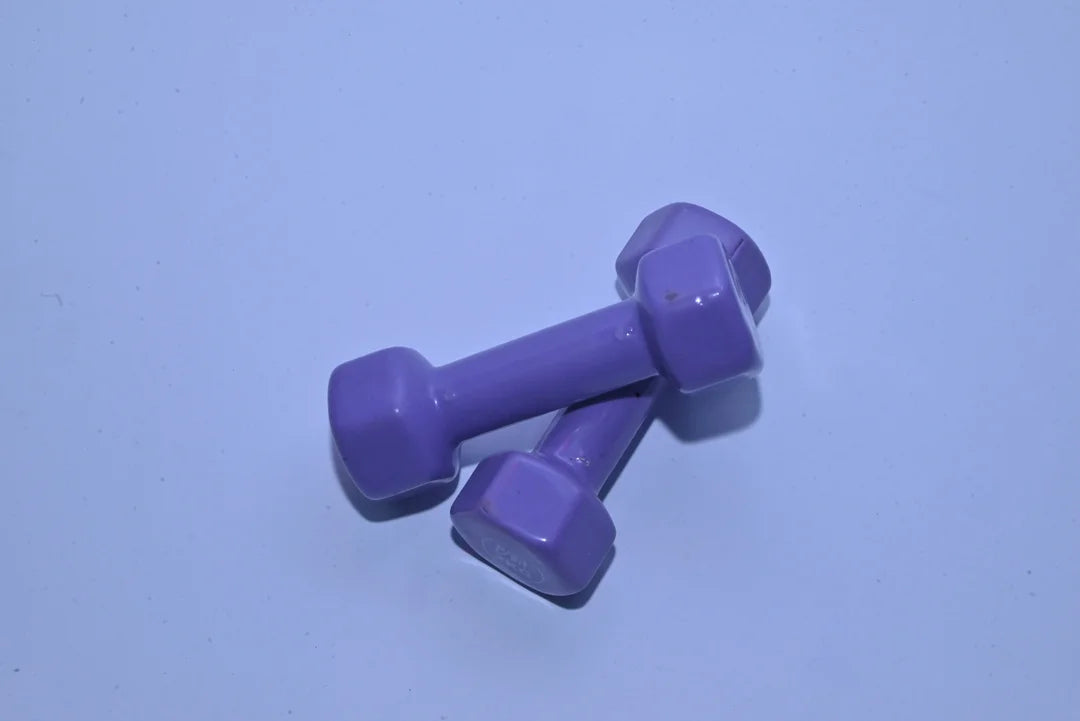 Neoprene Coated Workout 2kg Dumbbell Purple light weights